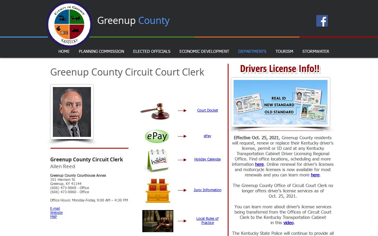 Greenup County criminal court cases Circuit Court Clerk source