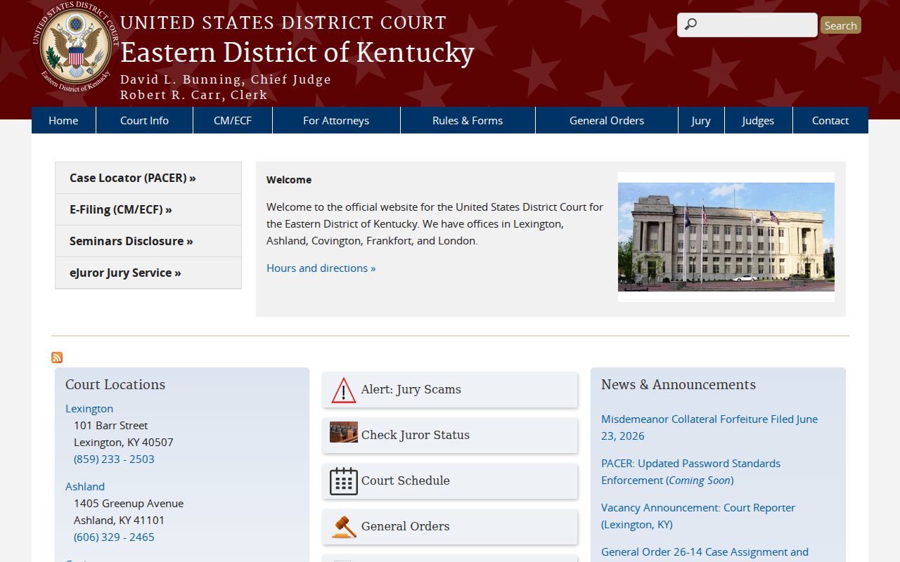 Greenup County criminal court cases Eastern District federal court source