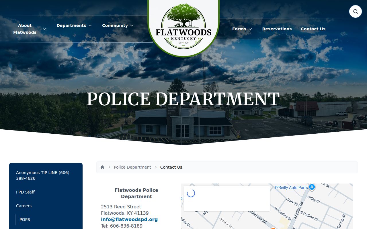 Flatwoods criminal records police contact information