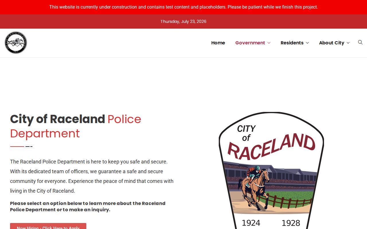 Raceland criminal records police report request page