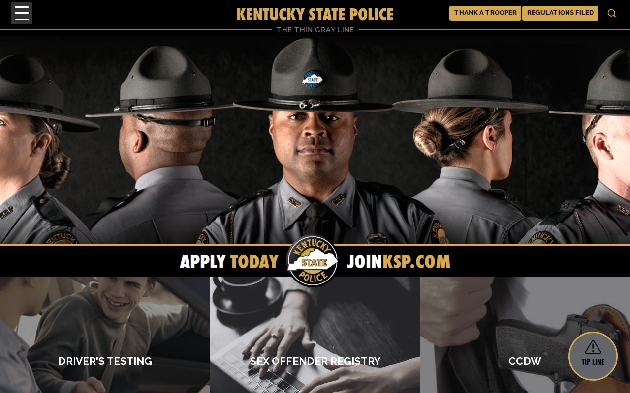 Kentucky State Police public safety source for Greenup County registry questions