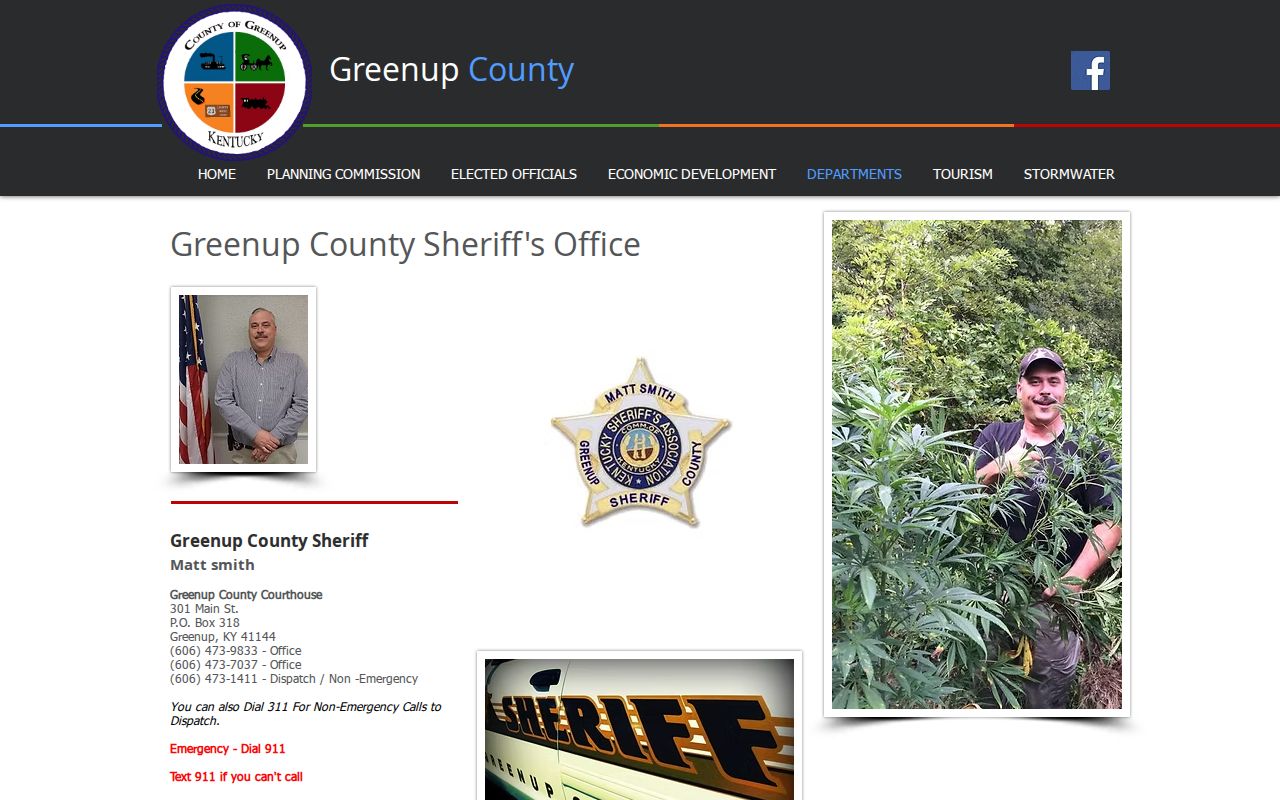 Greenup County criminal history sheriff contact information