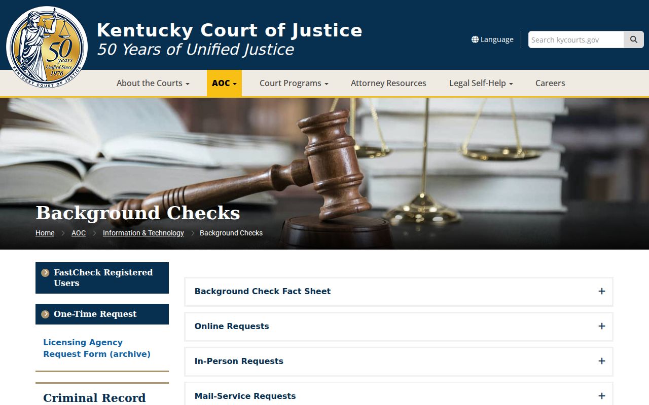 AOC report instructions for Greenup County criminal records