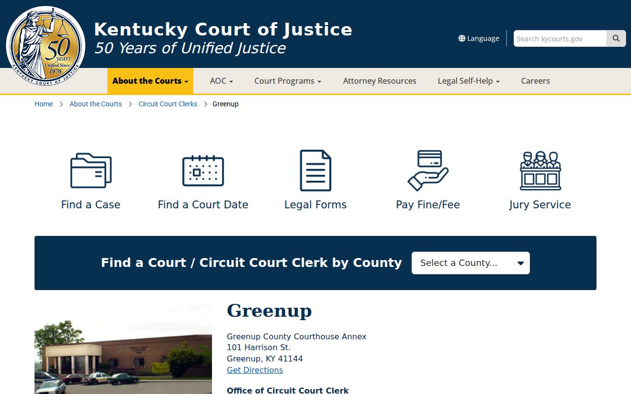 Greenup County criminal court records counter information